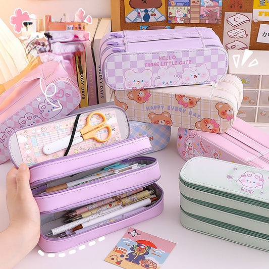 Cute Multi-layer Pencil Case