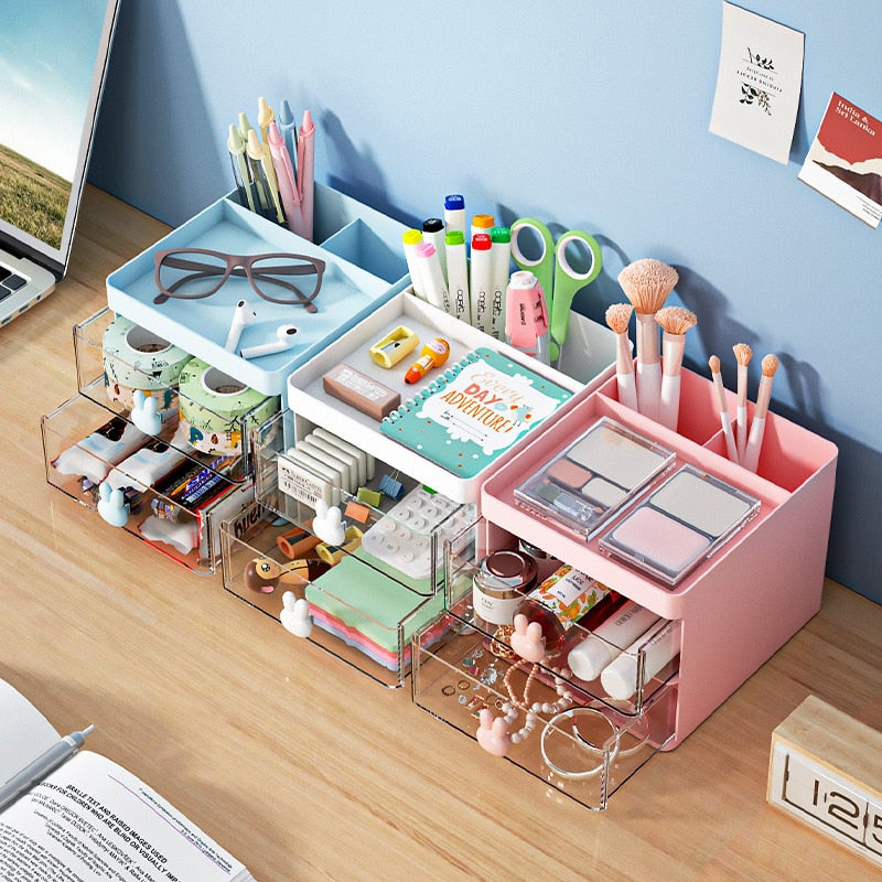 Cute Pen Holder With Two Drawer