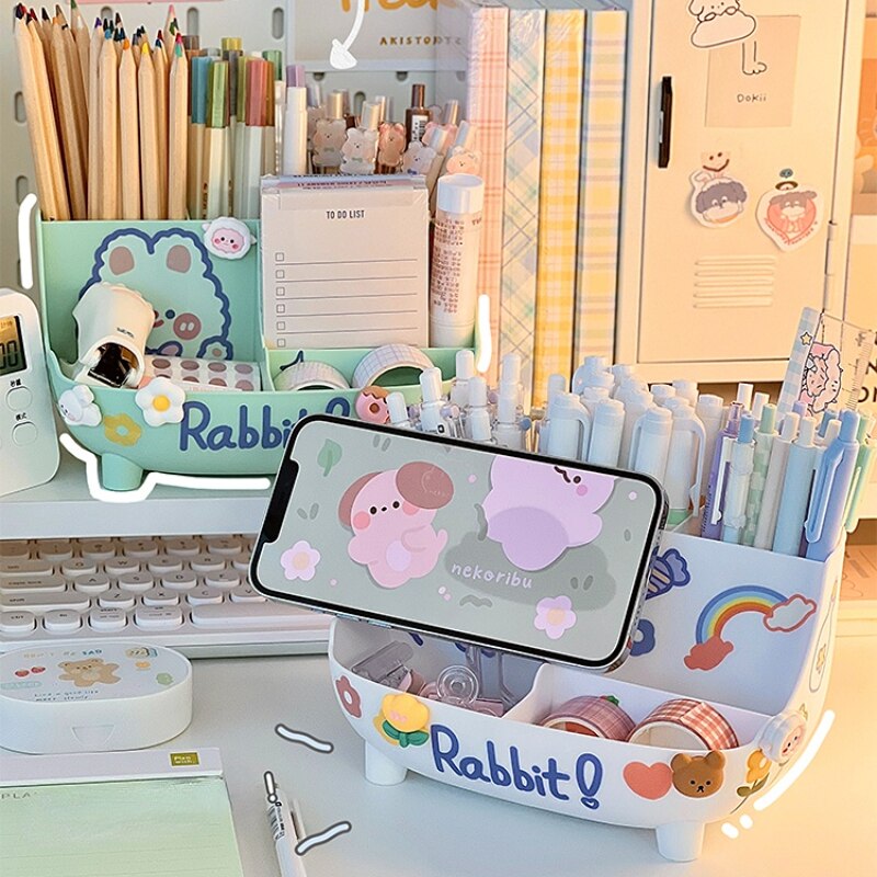 Kawaii Pen Holder Desk Organizer for Girls
