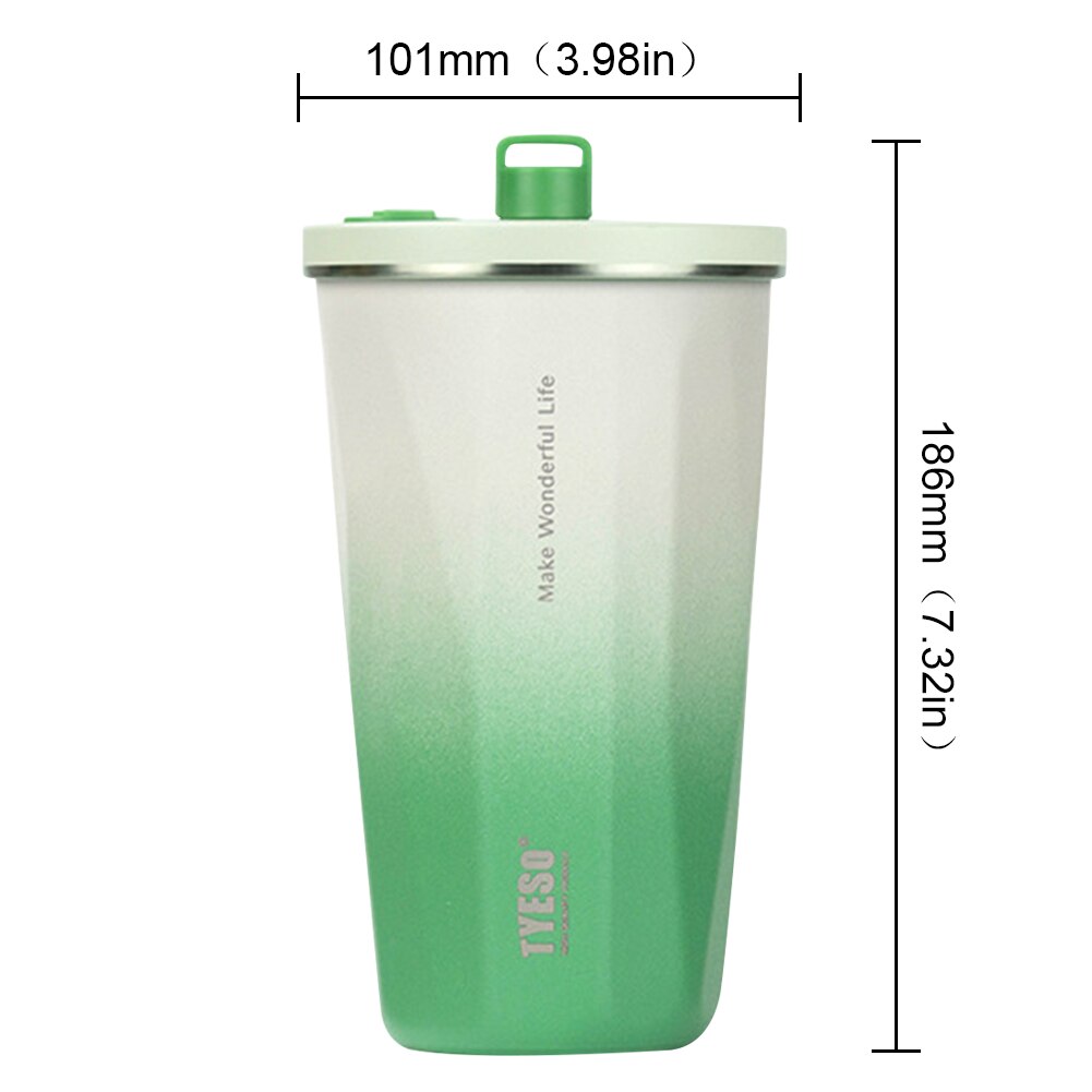 Stainless Steel Tumbler with Telescopic Straw Travel Coffee Mug 600ML