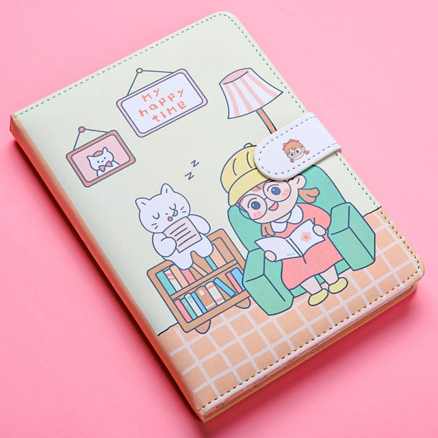 Cute Kawaii Soft Leather Diary Notebook