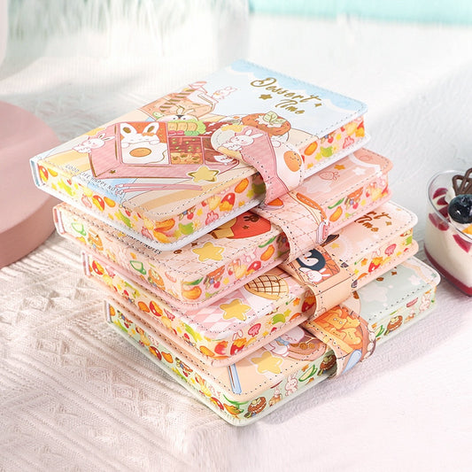 Kawaii Cute Soft Leather Diary Notebook with Magnetic Button
